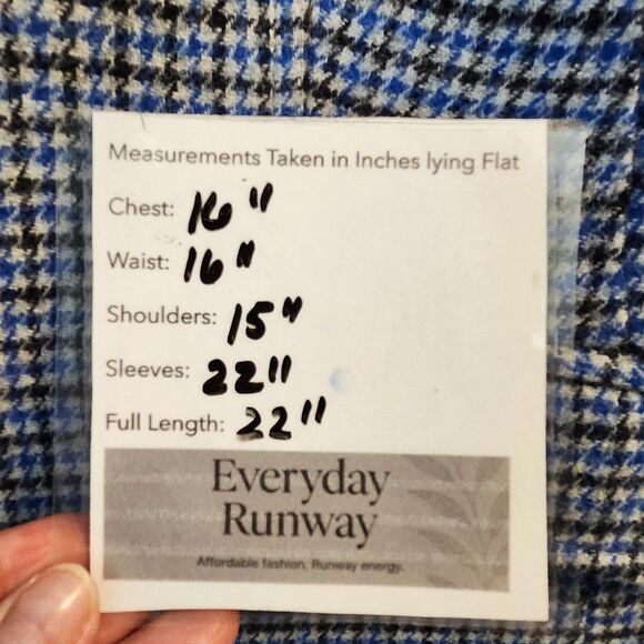 Talbots Wool Blend Blazer – Aberdeen Blue Black Houndstooth Size 2 Preppy - Picture 9 of 9